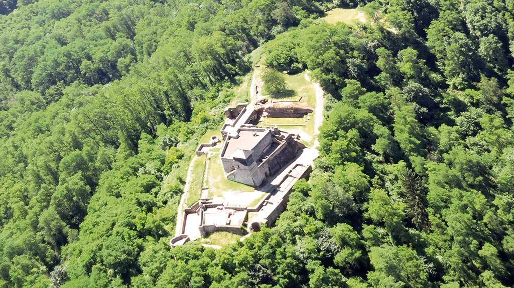 Die Teufelsburg im Wald bei Felsberg